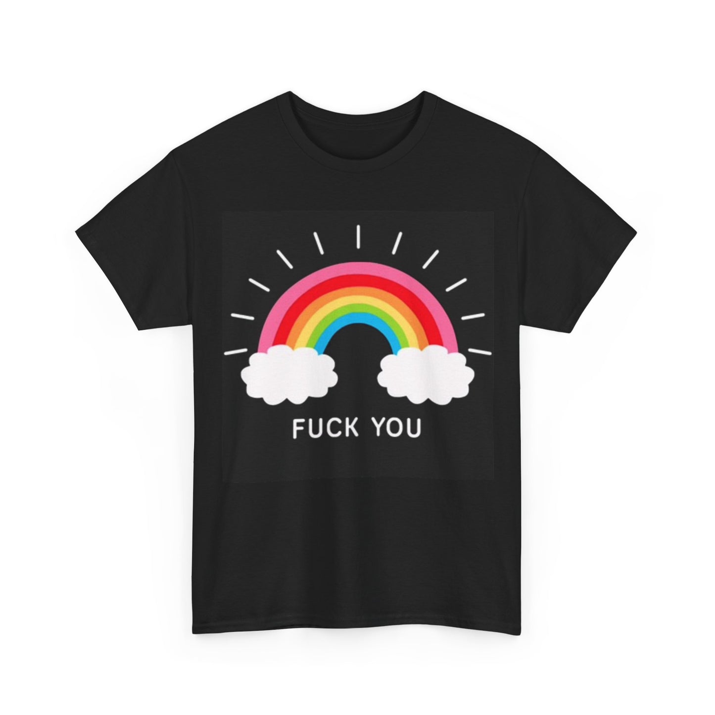 Funny Rainbow Shirt Not Nice Jokes Gift Unisex Heavy Cotton Tee