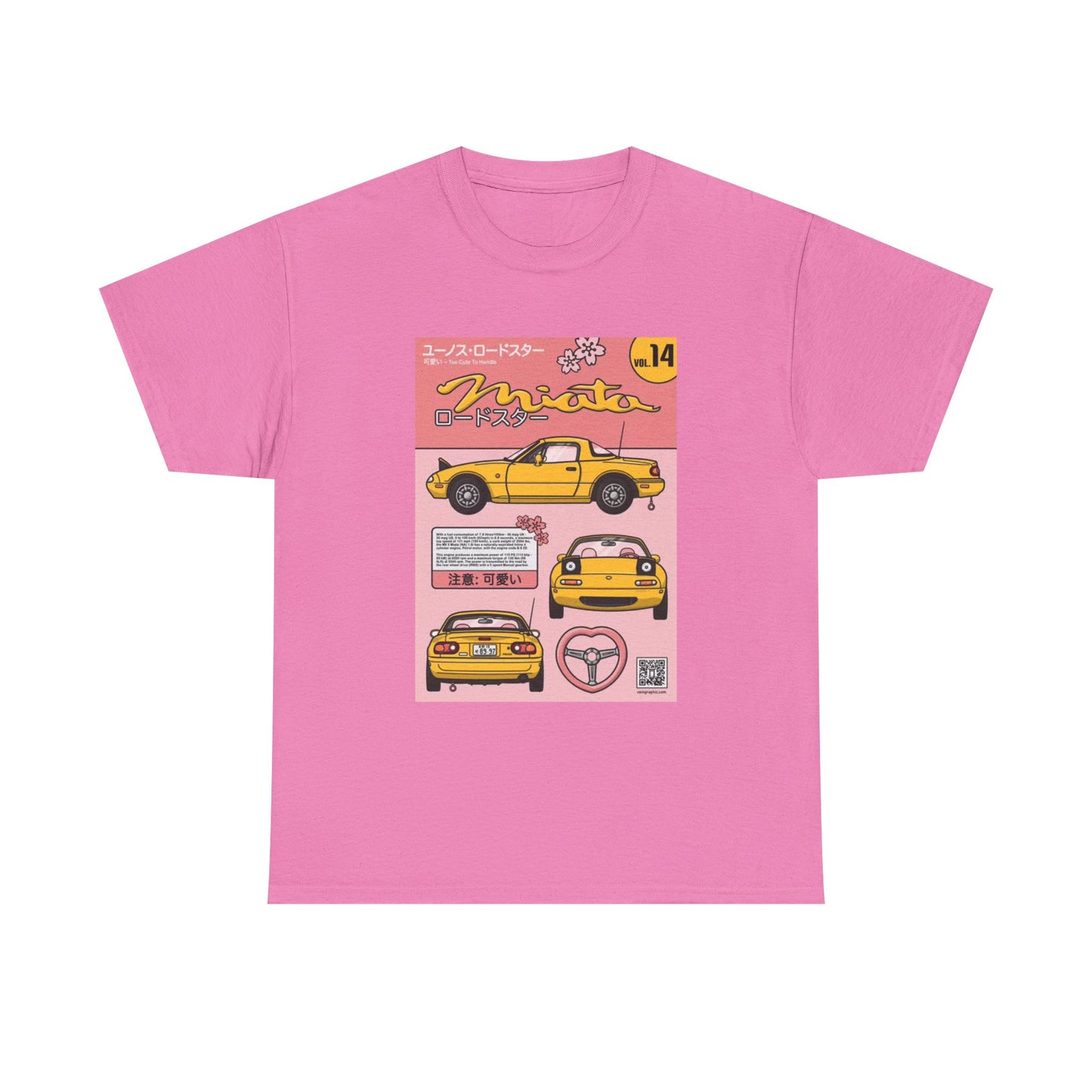 Mazda Miata Tshirt JDM Graphic Anime Cute Unisex Heavy Cotton Tee