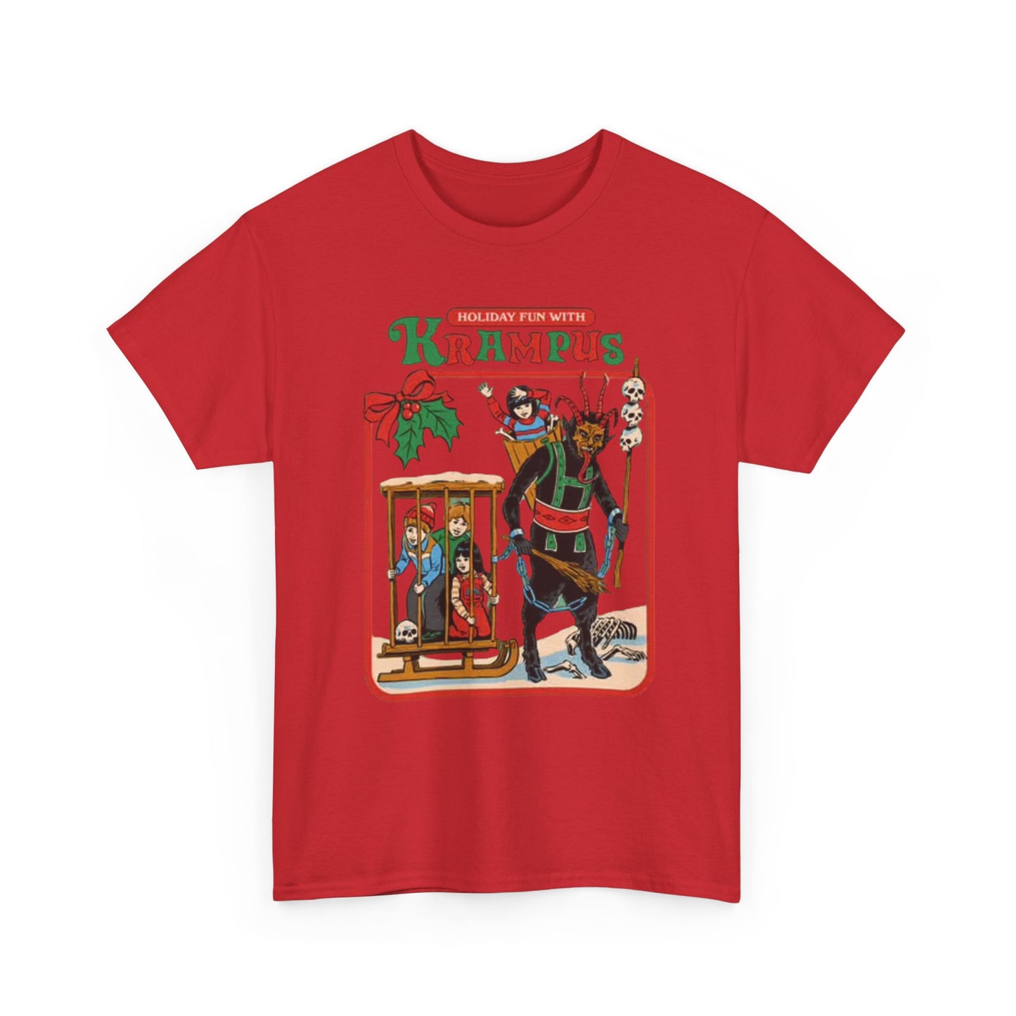Holiday Fun With krampus Funny Graphic T Shirt Christmas Merry Unisex Holidays