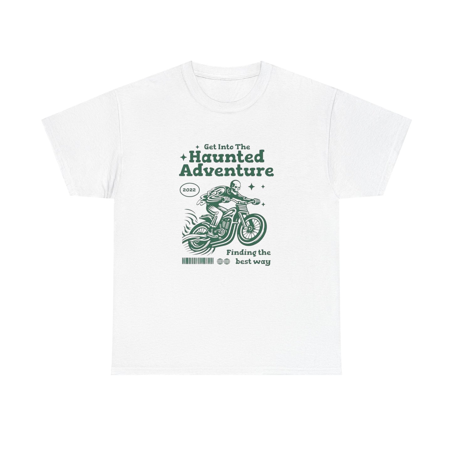 Haunted Adventure Graphic T Shirt Unisex Heavy Cotton Tee New Gift