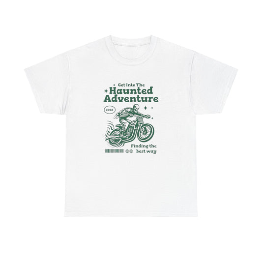 Haunted Adventure Graphic T Shirt Unisex Heavy Cotton Tee New Gift
