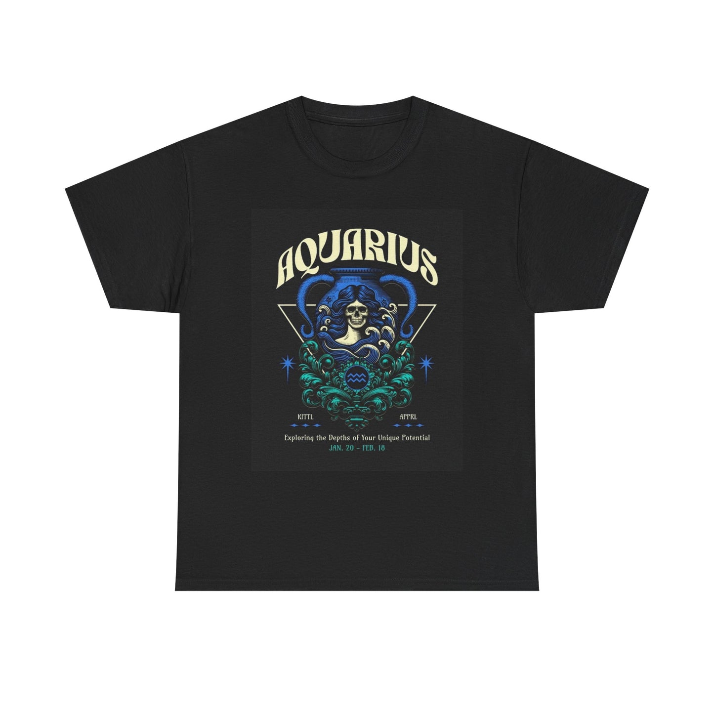 Aquarius Zodiac Astrology Graphic T Shirt Unisex Heavy Cotton Tee