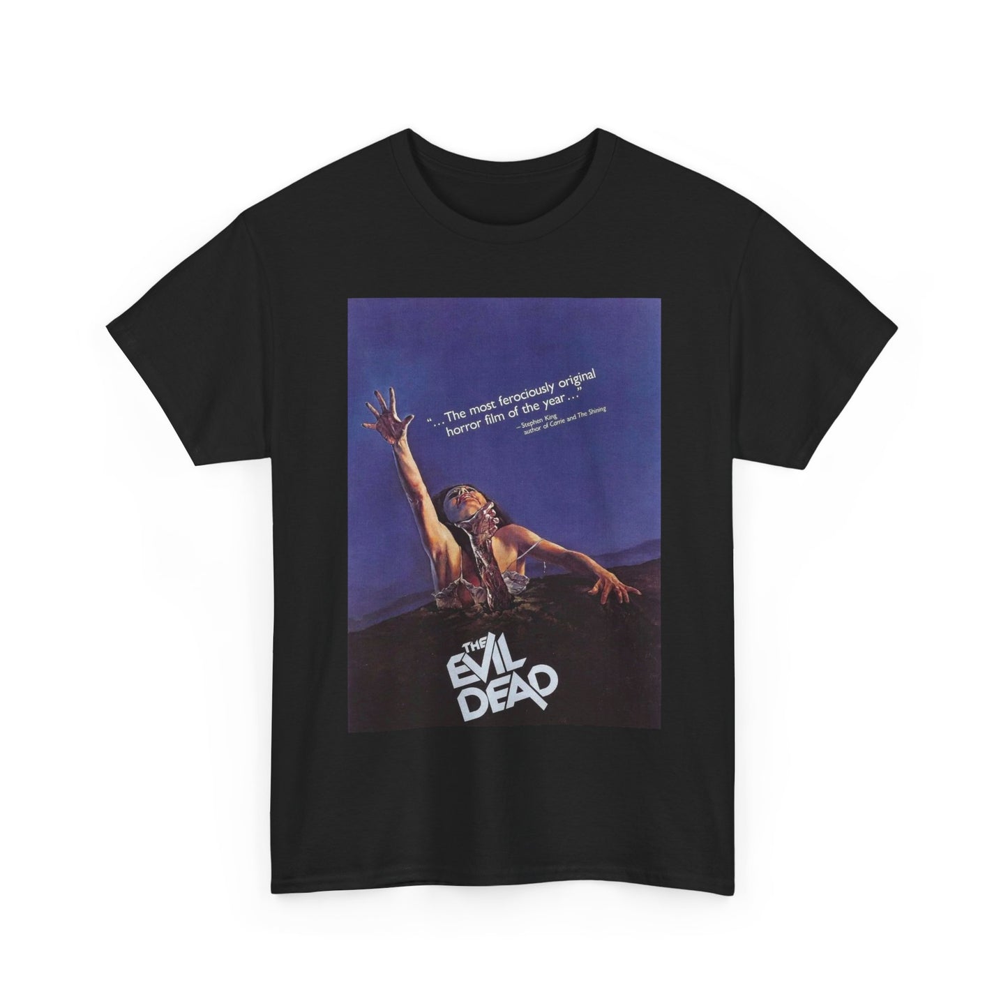 The Evil Dead Movie T Shirt Vintage Stephen King Book Unisex Heavy Cotton Tee