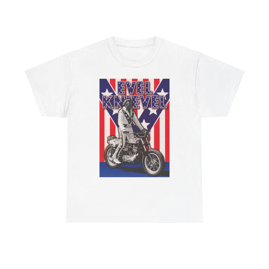 Evel Knievel Motorcycles Graphic T Shirt S-5XL Unisex Heavy Cotton Tee