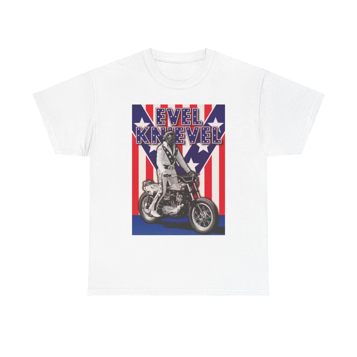 Evel Knievel Motorcycles Graphic T Shirt S-5XL Unisex Heavy Cotton Tee
