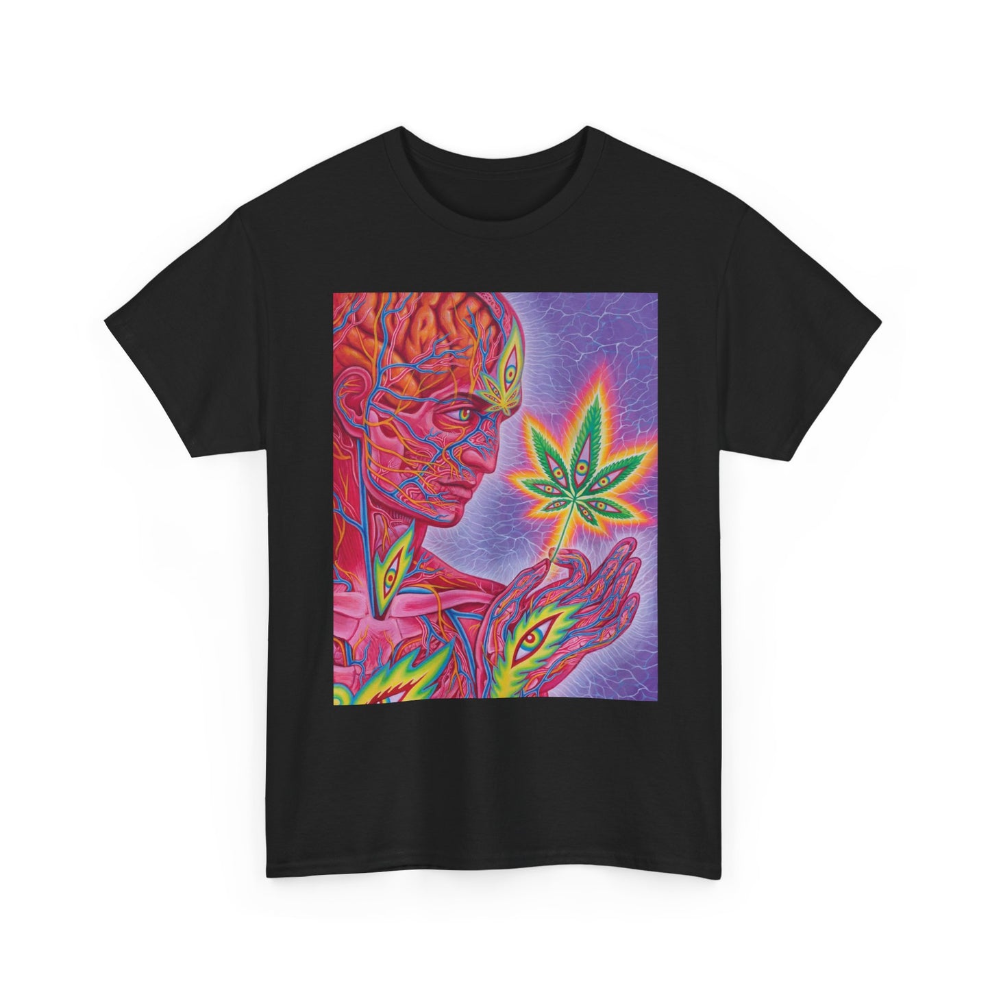 Trippy Mushrooms T Shirt Retro Pot 420 Vibes Groovy graphic  Unisex Heavy Cotton