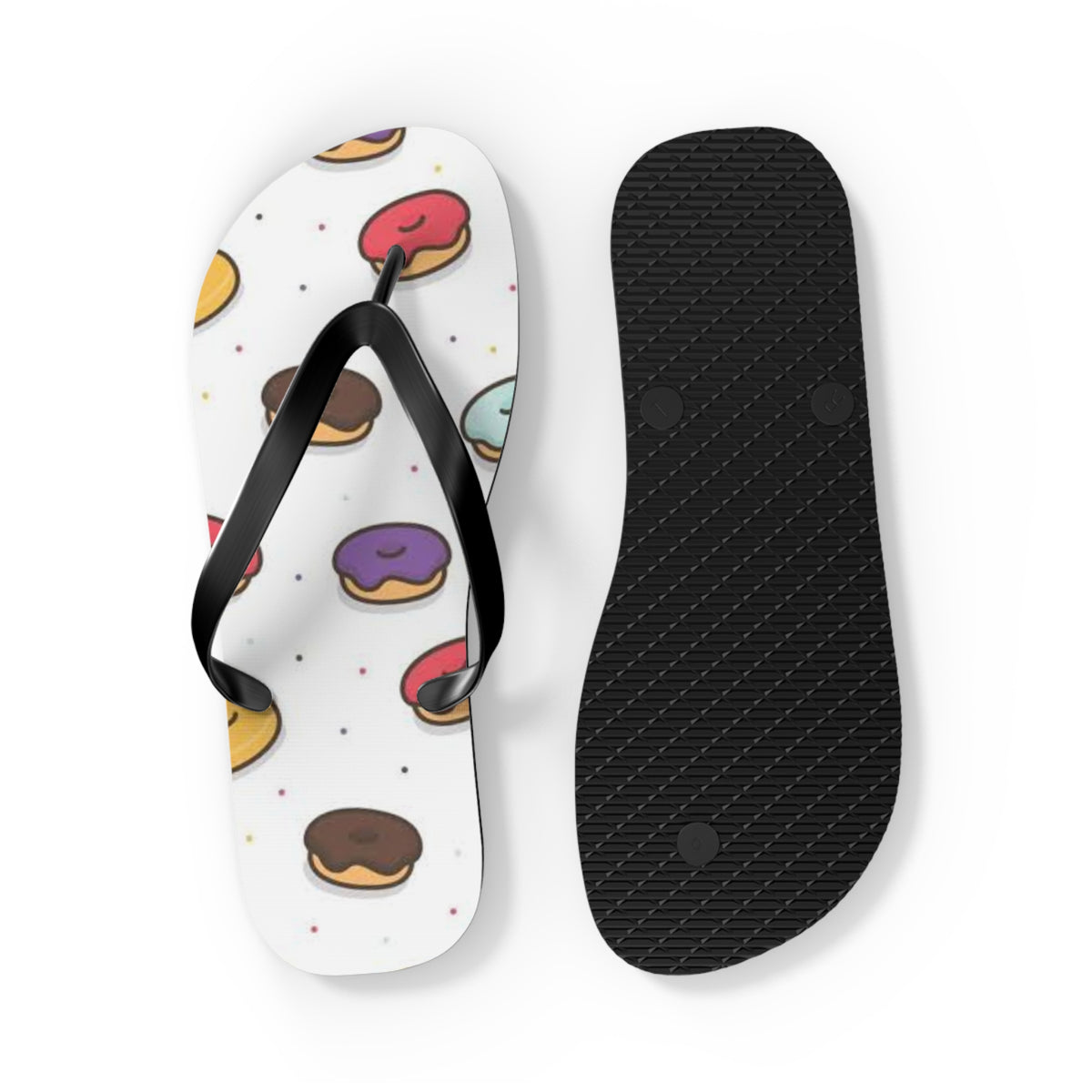 Donuts Summer Sandals, Beach Shoes, Vacation Flip Flops, Pool Slides
