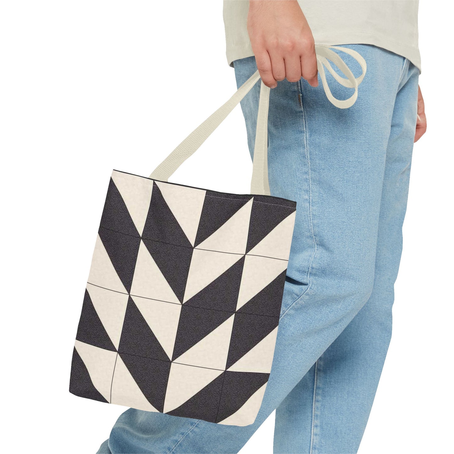 Black And Cream BRAND NEW Modern Purse - Pocketbook - Travel Tote Bag (AOP)