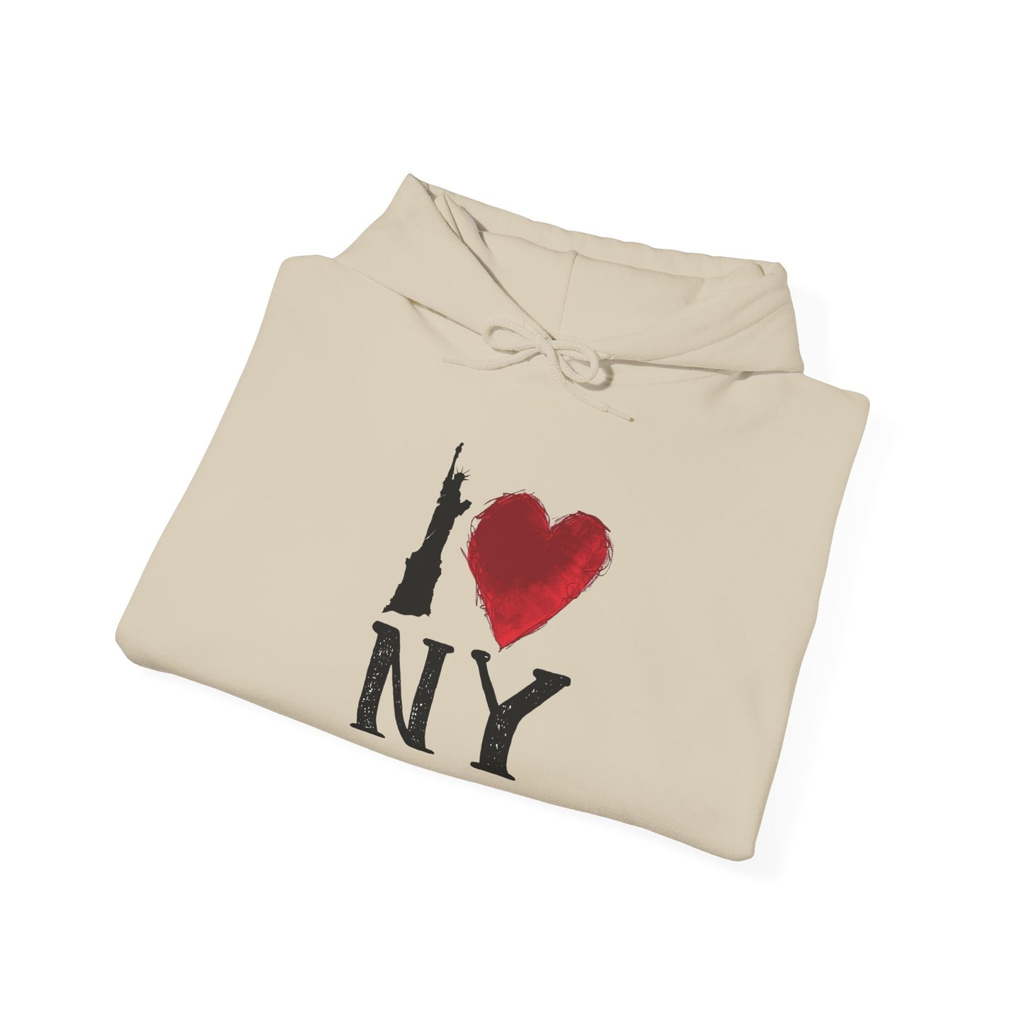I Love New York Graphic Hoodie Unisex Heavy Blend™ Hooded Sweatshirt