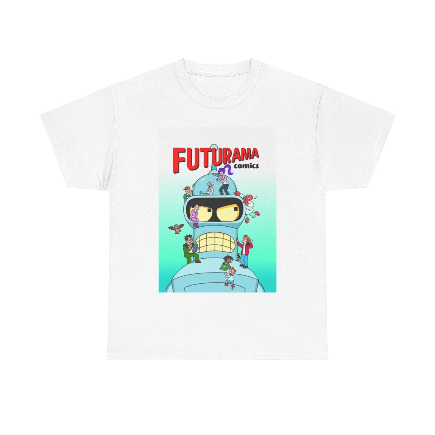 Futurama Shirt Bender Tv Series Graphic Funny Cartoon Unisex Heavy Cotton Tee