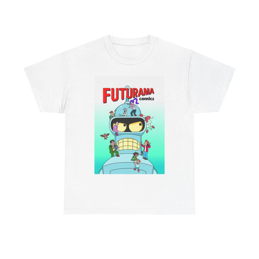 Futurama Shirt Bender Tv Series Graphic Funny Cartoon Unisex Heavy Cotton Tee