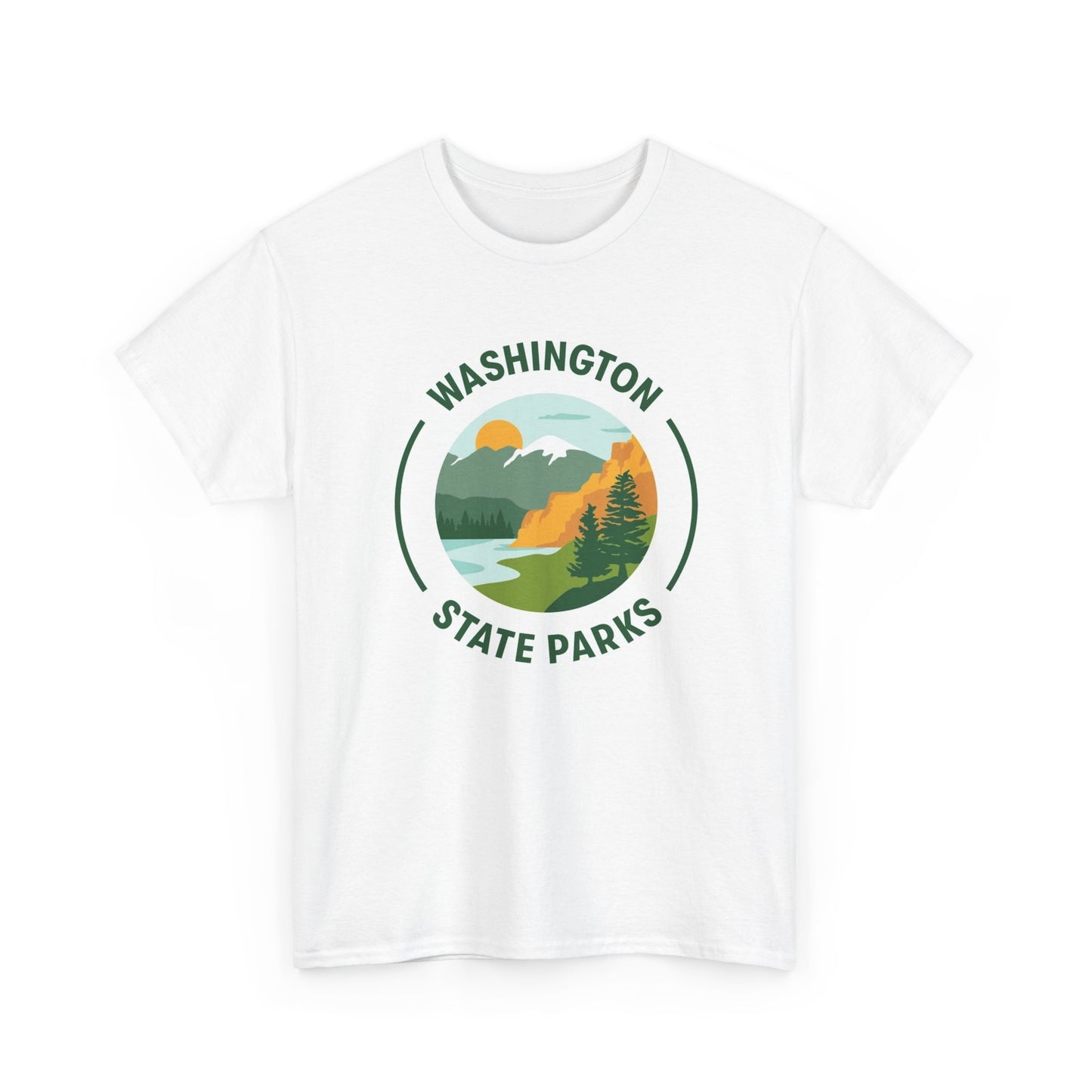 Washington State Parks State BRAND NEW Apparel T Shirt Unisex Heavy Cotton Tee