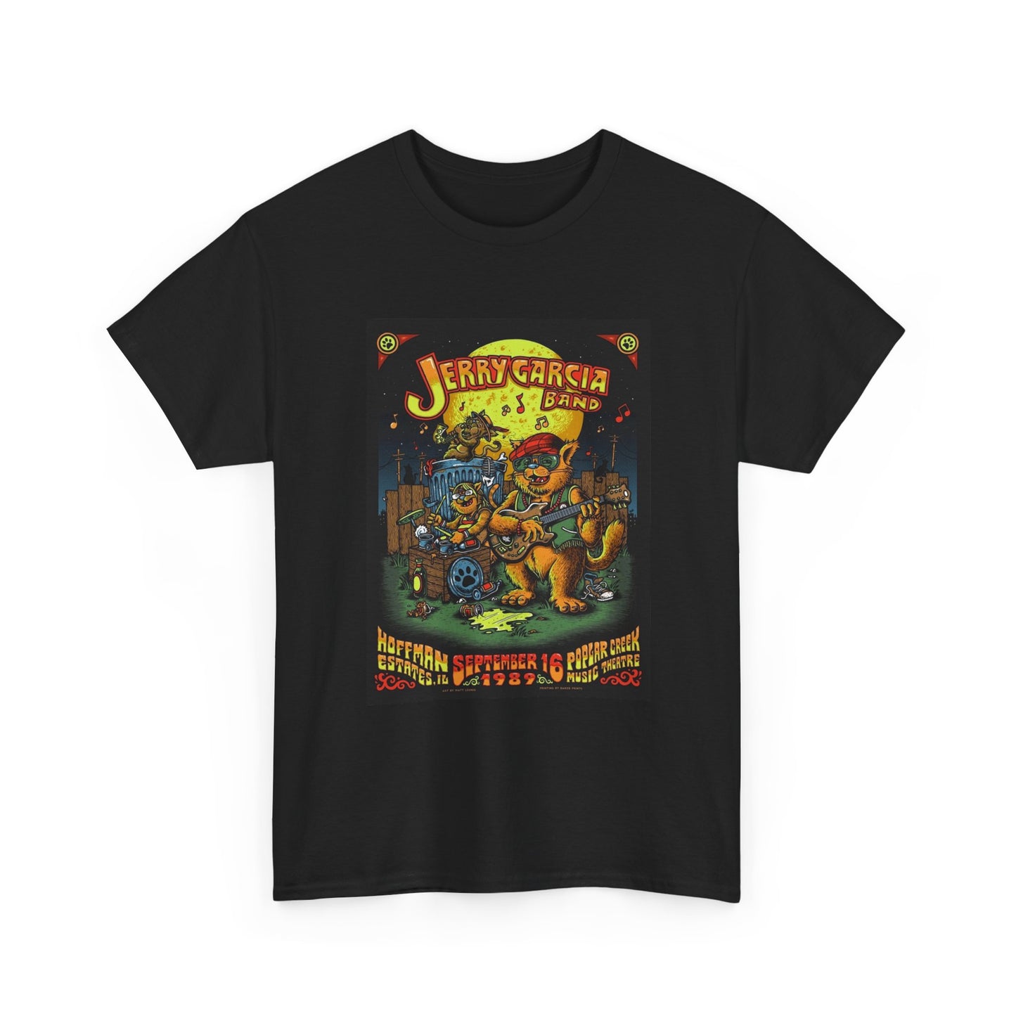 Jerry Garcia T-shirt vintage 70s rock retro art Unisex Heavy Cotton Tee