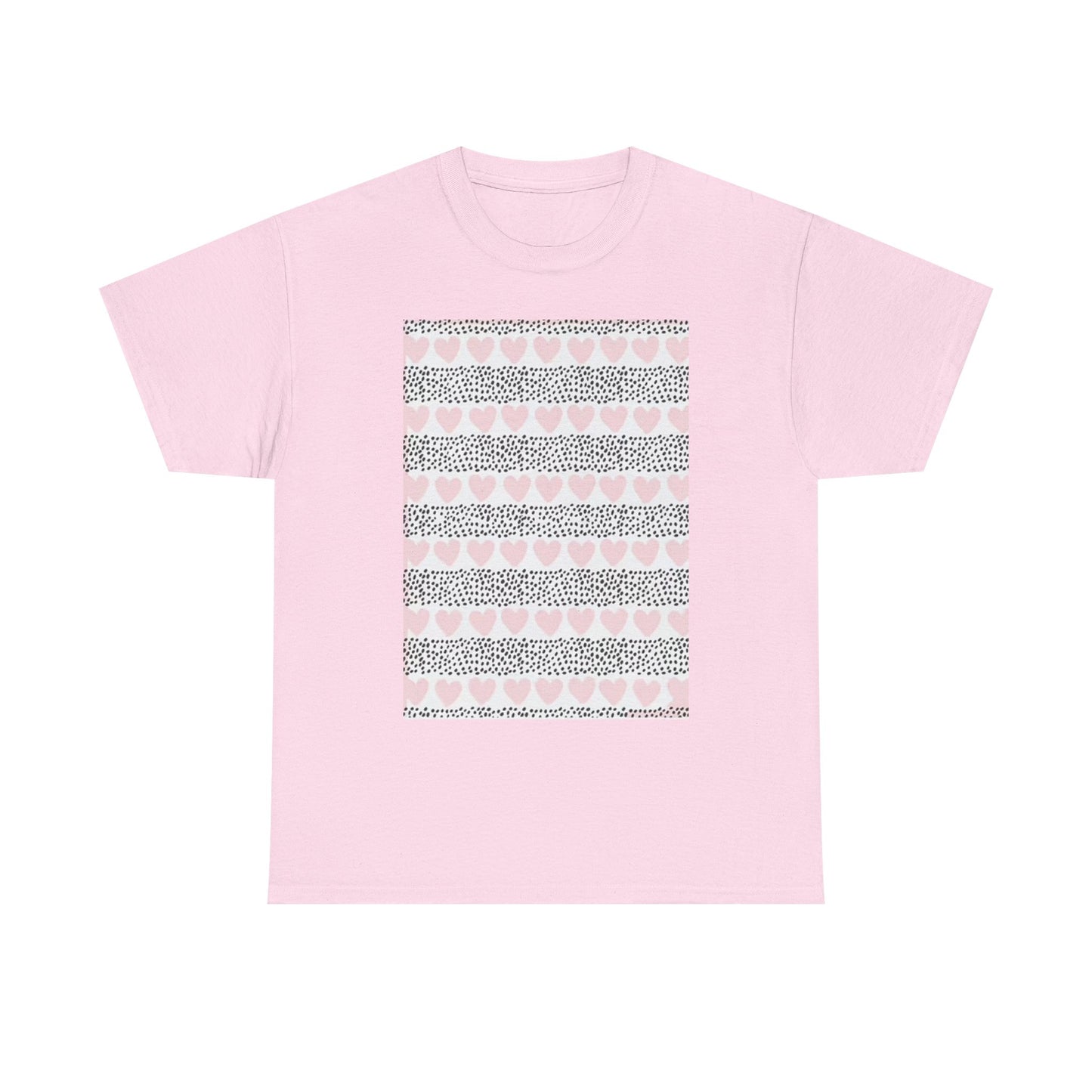 Pink Hearts Graphic T Shirt Love Amor Unisex Heavy Cotton Tee