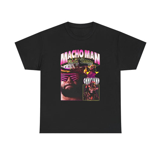 Macho Man Randy Savage Vintage Graphic T Shirt NEW Adult Cotton