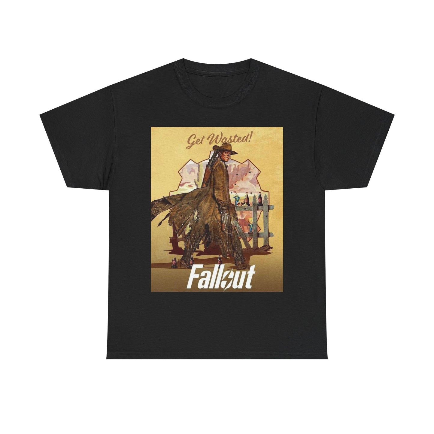 Fallout T-shirt western graphic gaming graphic gamer Unisex Heavy Cotton Tee