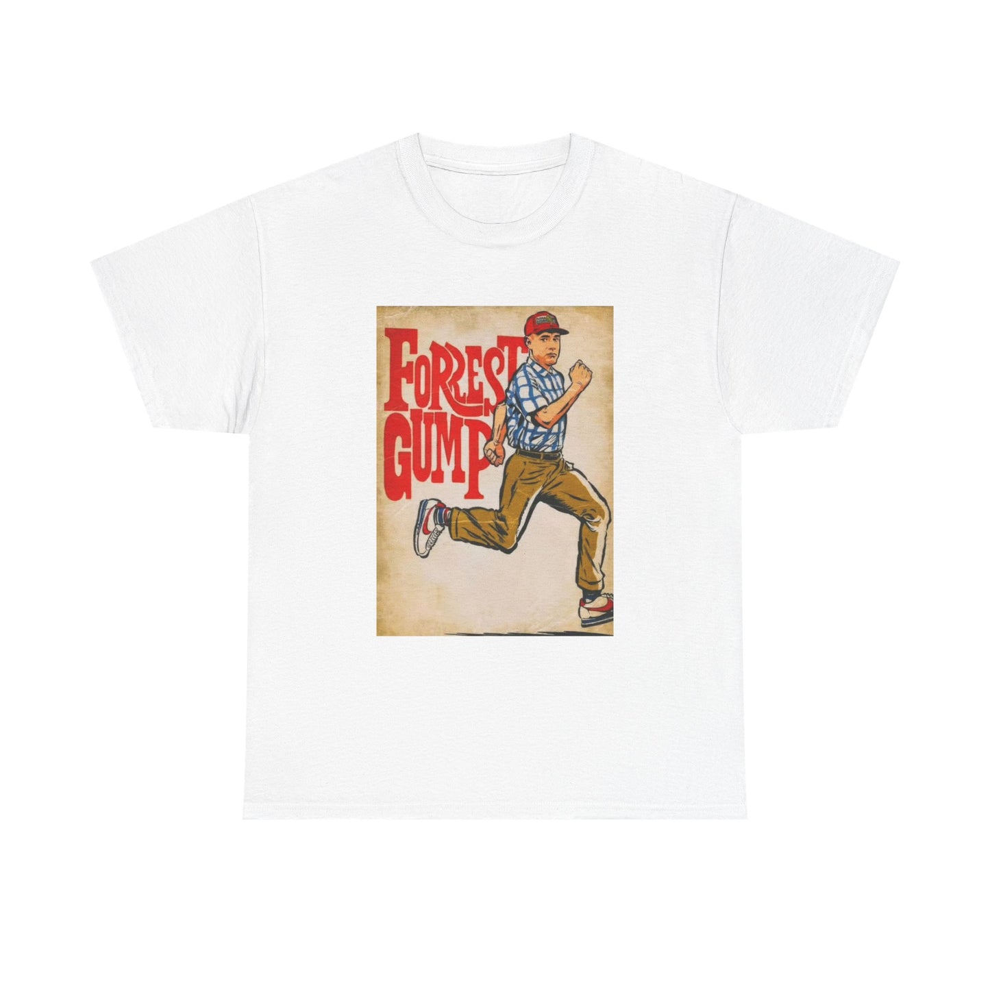 Forrest Gump Tshirt Vintage Retro Movie Poster Unisex Heavy Cotton Tee