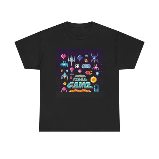 Retro Arcade Gaming Tshirt Battle Star Nostalgic Graphic Unisex Heavy Cotton Tee
