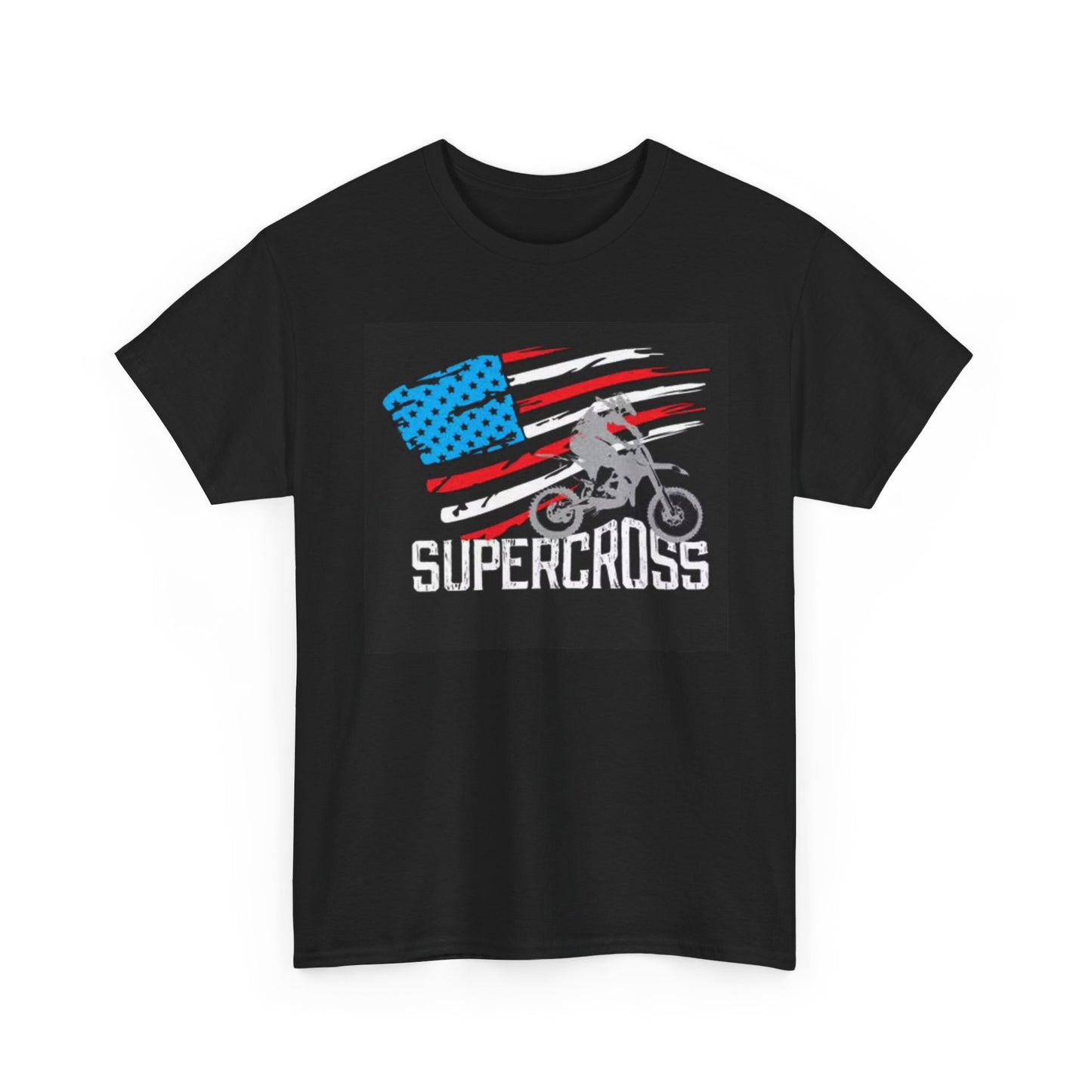 Supercross Graphic T Shirt Dirbikes Retro Vintage American Flag Unisex