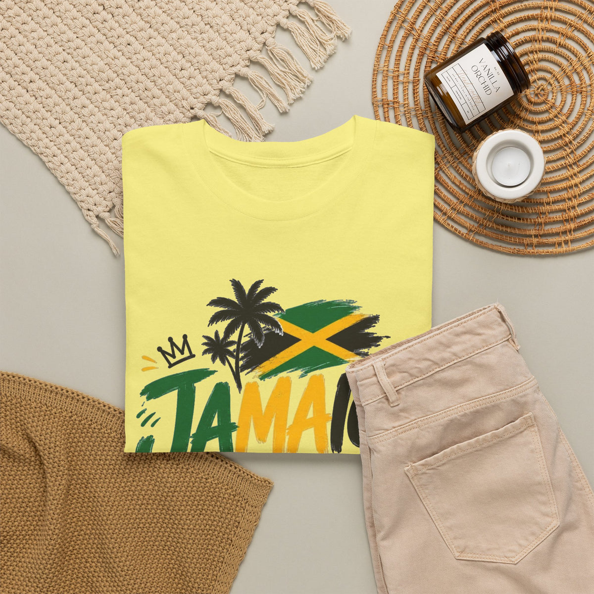 Jamaica Graphic T Shirt Men's Retro Travel Islands Heavy Cotton Tee