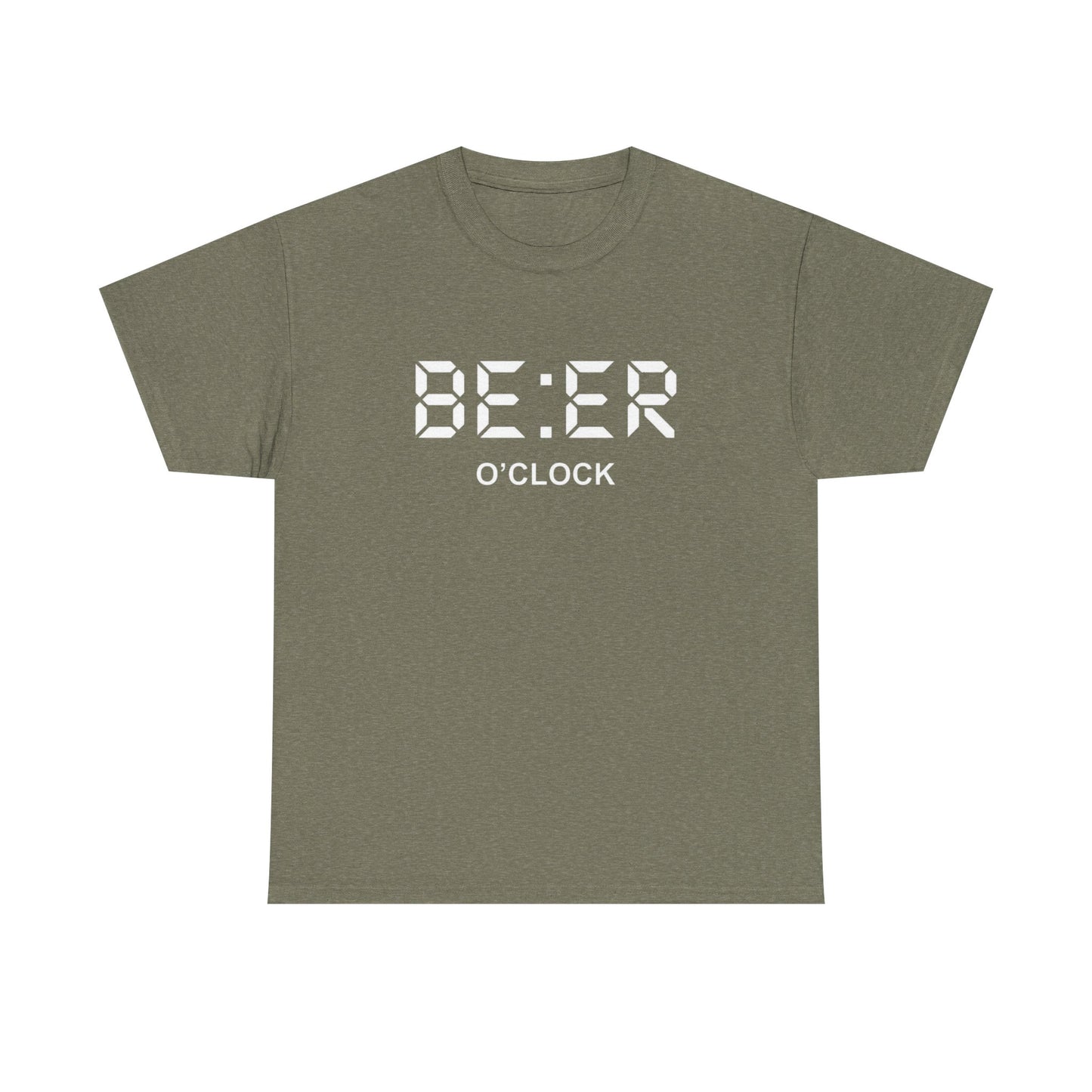 Beer O Clock Graphic T Shirt Funny Jokes Beers Unisex Heavy Cotton Tee