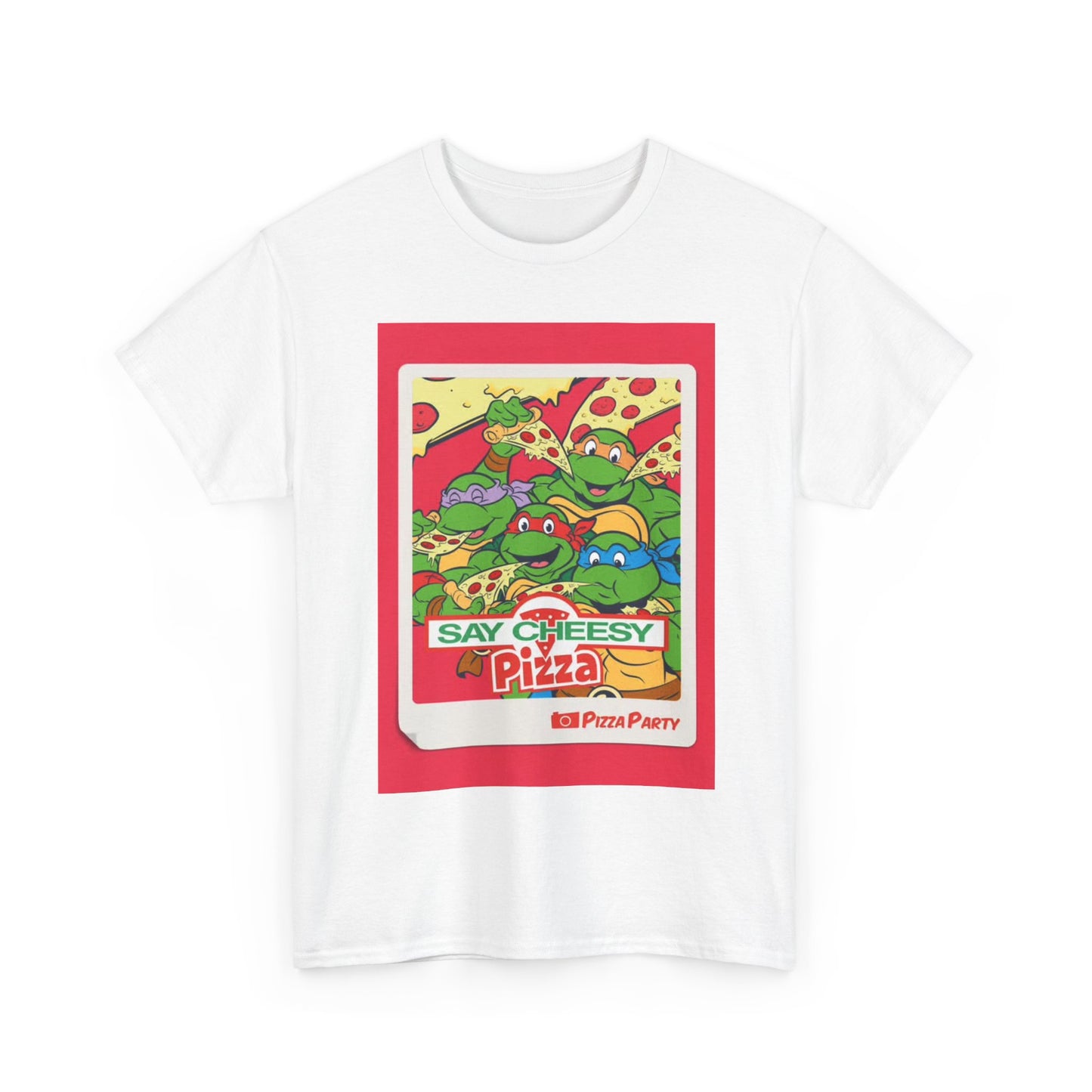 Pizza Party Cartoon Tshirt Ninja Graphic Funko Turtles Unisex Heavy Cotton Tee y