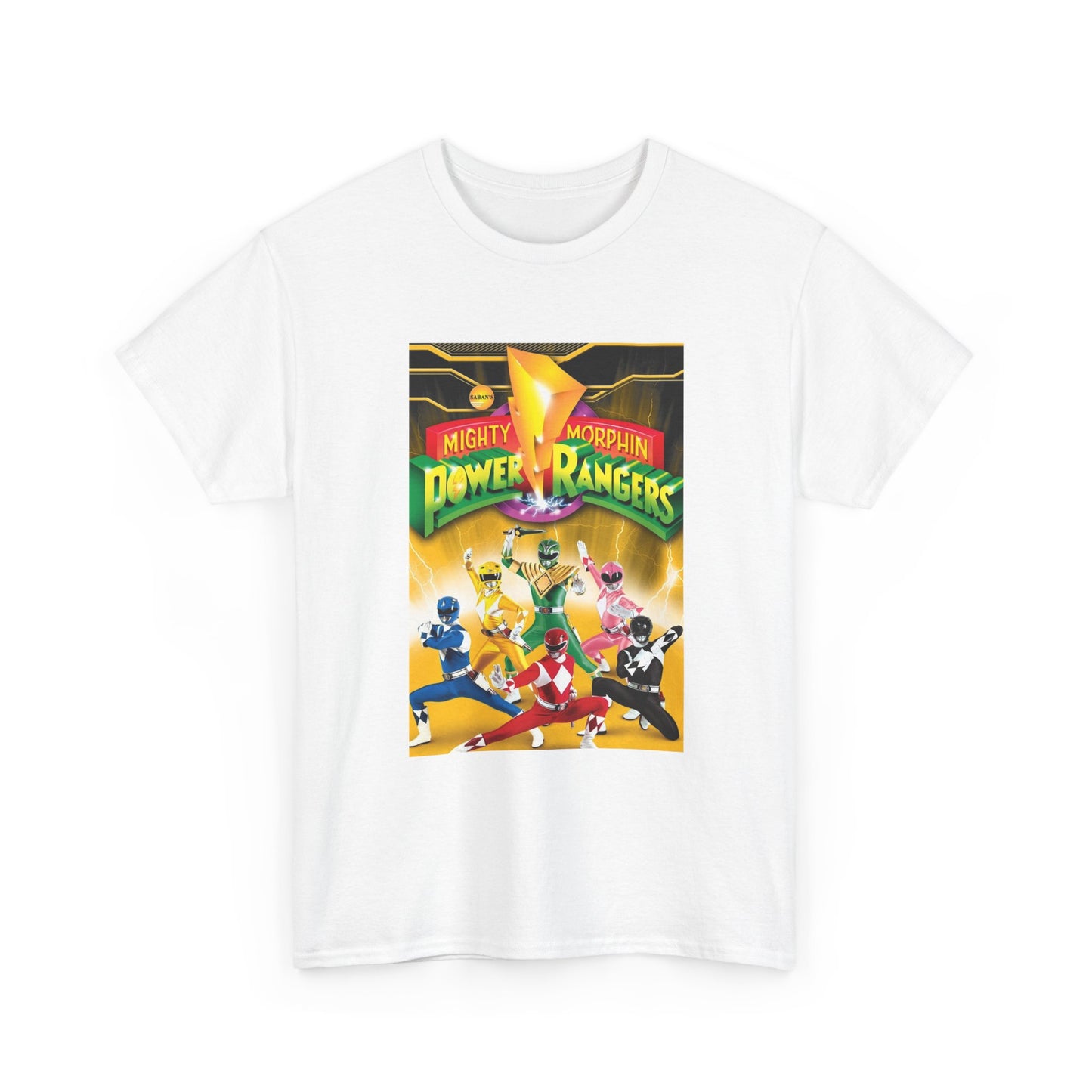 Power Rangers Tshirt Vintage 90s Kids Retro Tv Shows Unisex Heavy Cotton Poster