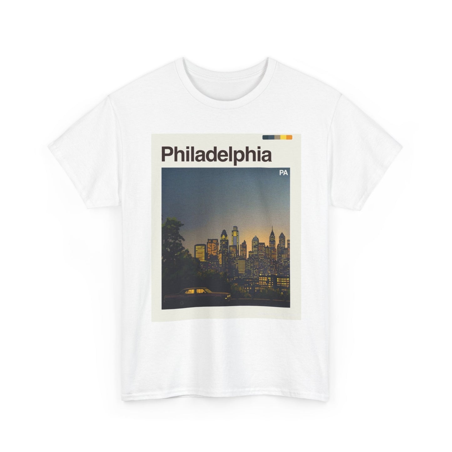 Philadelphia Skyline Graphic T Shirt Cotton Tee Apparel New
