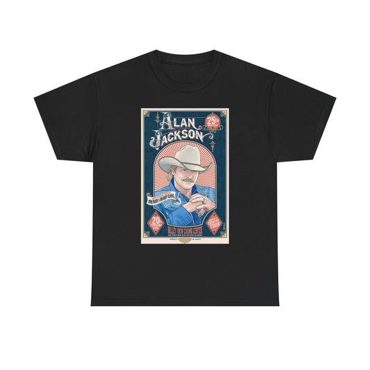 Alan Jackson graphic T Shirt Vintage Country Music poster Unisex Heavy Cotton