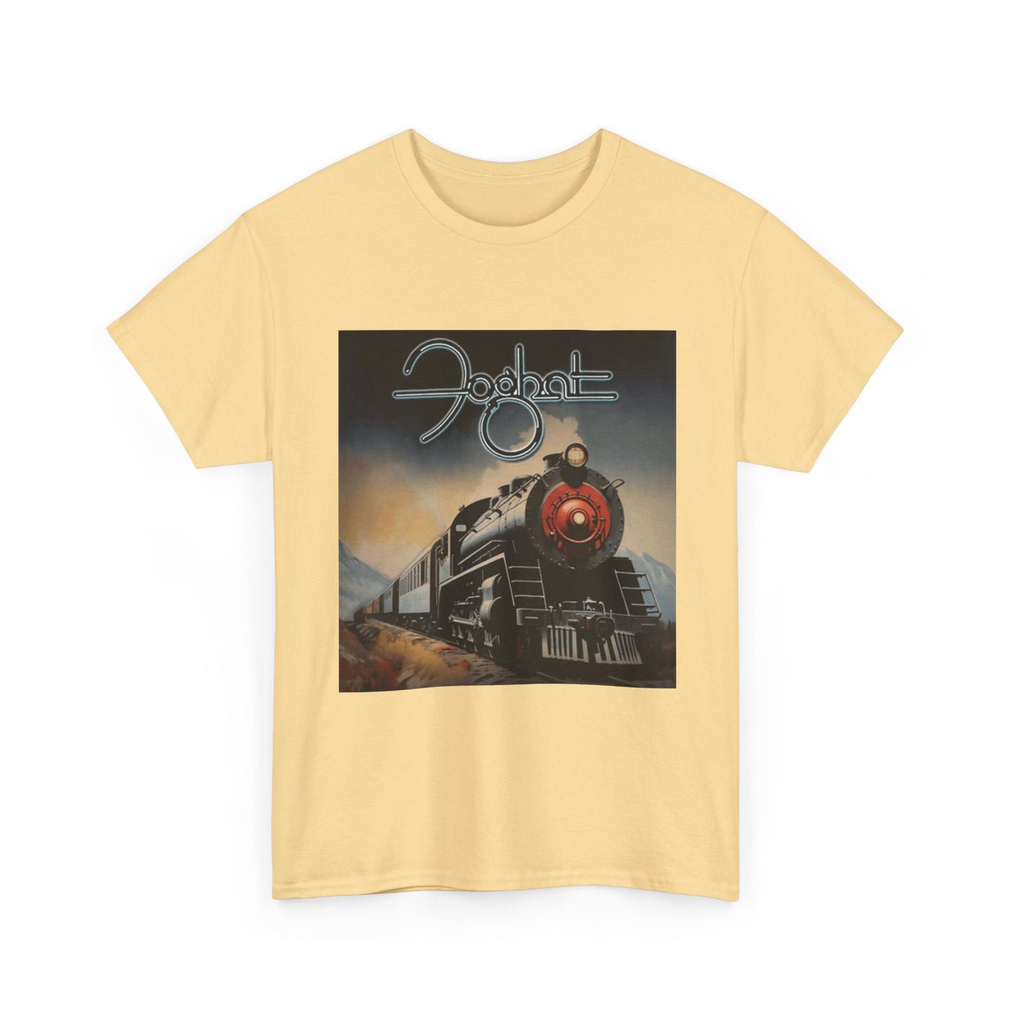 FogHat Tshirt Vintage Rock Poster Retro 70s Woodstock Unisex Heavy Cotton Tee q