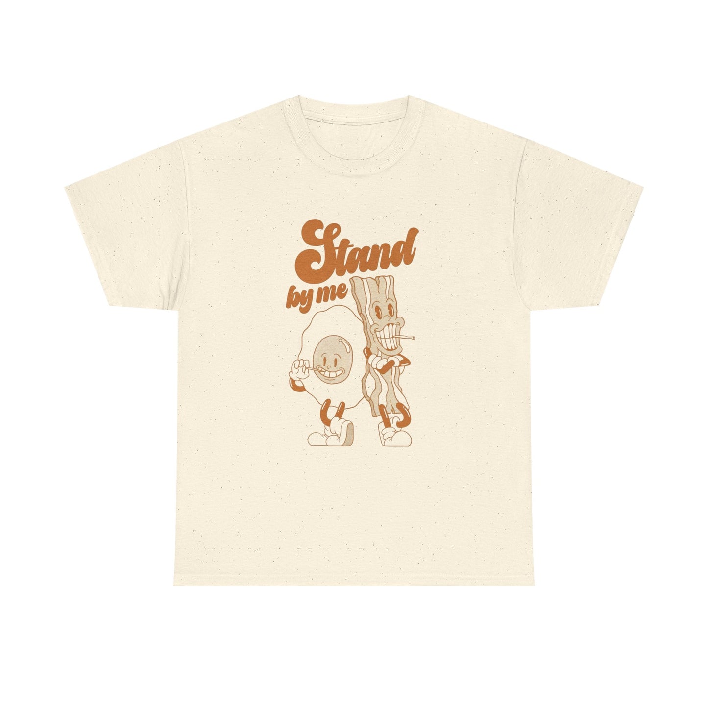 Stand By Me Funny Bacon And Eggs Chef Graphic T Shirt Unisex Heavy Cotton Tee