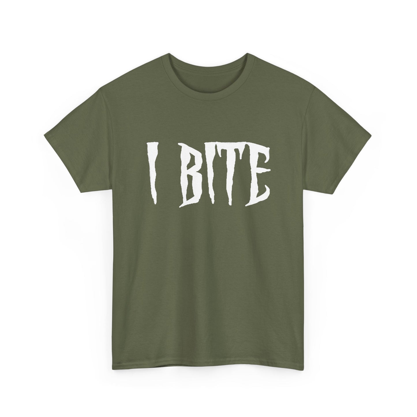 I Bite Shirt Funny Joke Graphic Vampire Dad Humor Unisex Heavy Cotton Tee