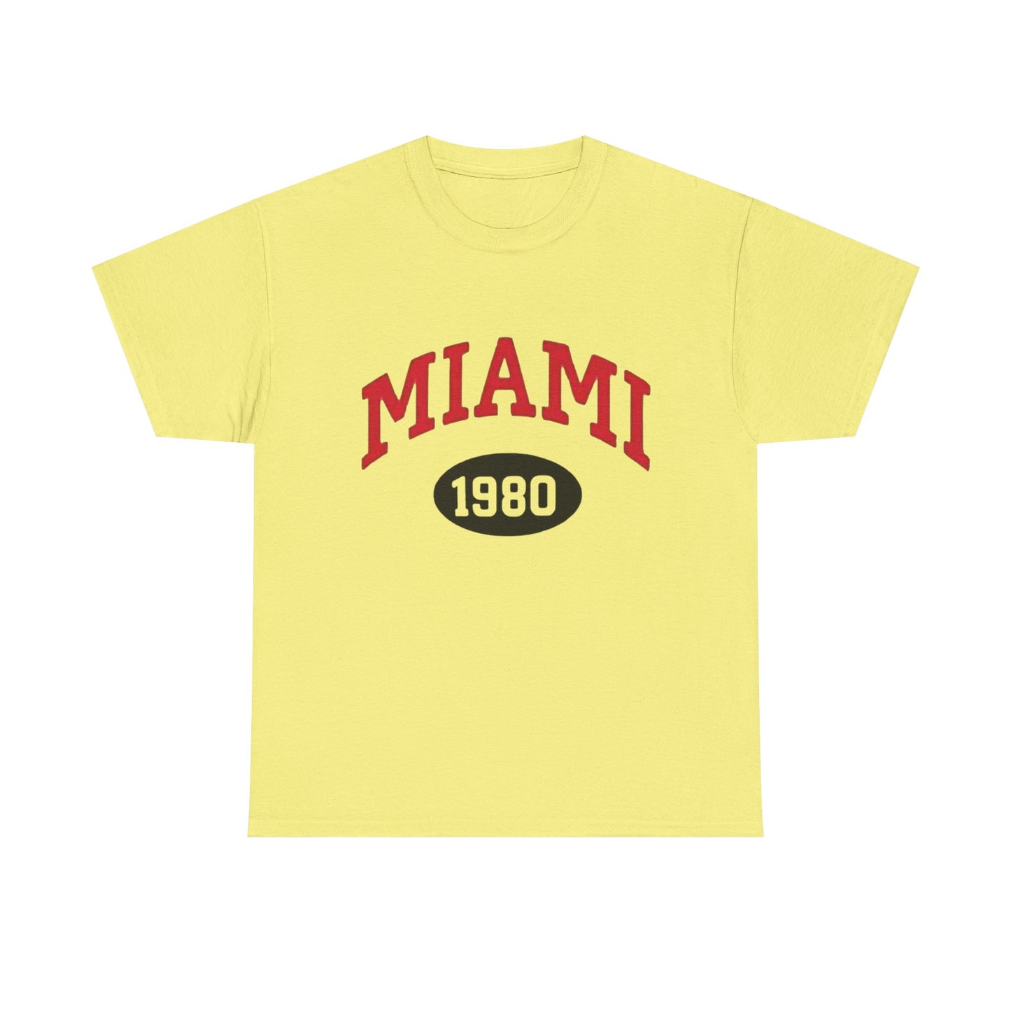 Miami 1980's Graphic T Shirt NEW Unisex Heavy Cotton Tee
