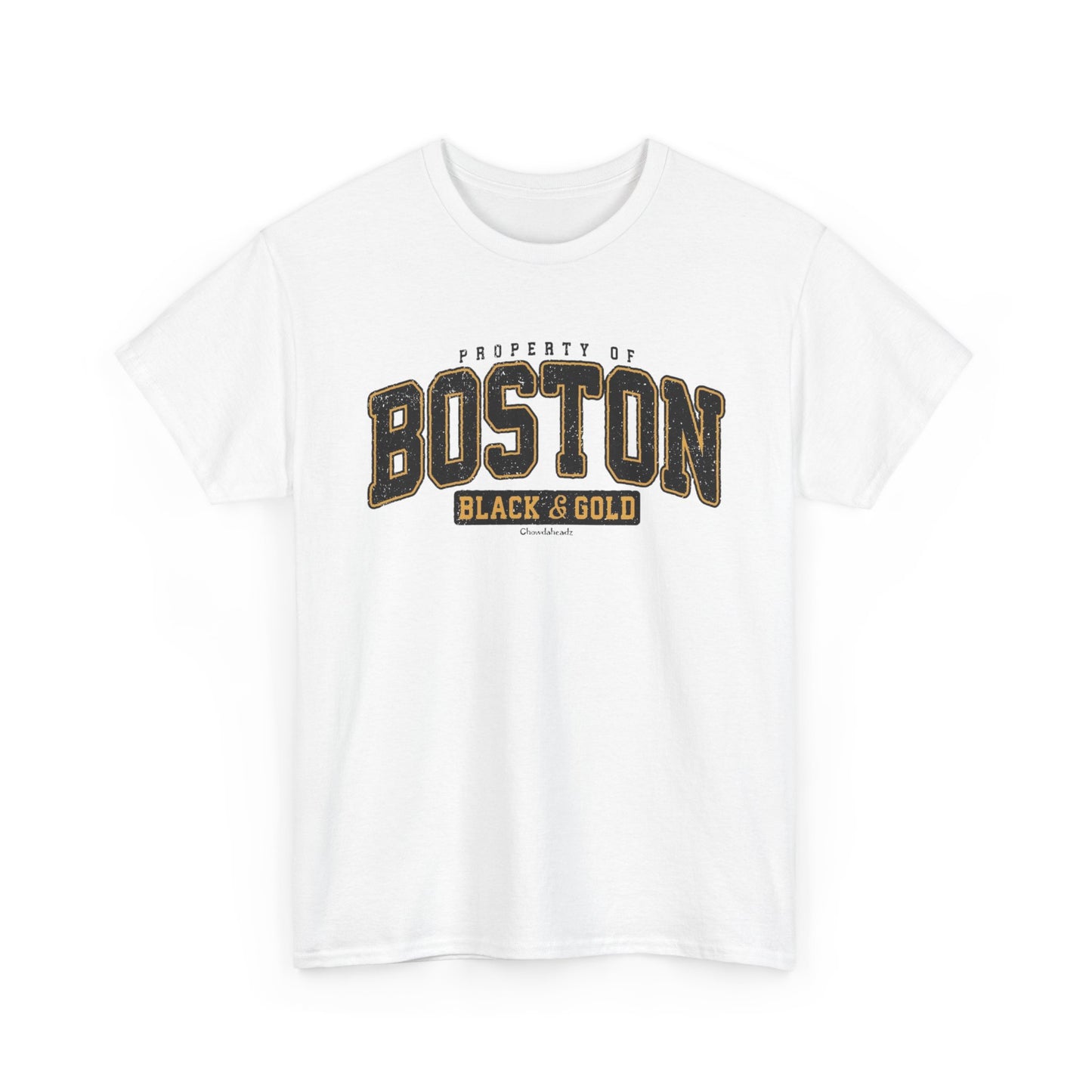 Boston Black And Gold Graphic T Shirt Retro New England Unisex Heavy Cotton Tee