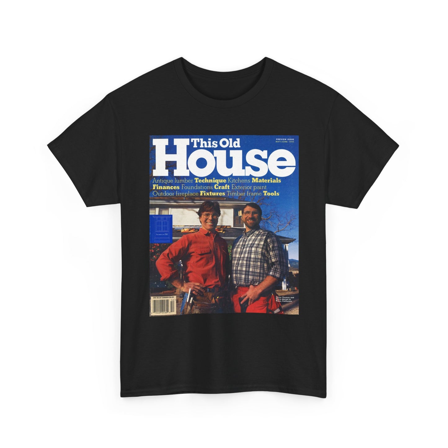This Old House Graphic T Shirt Vintage New England Unisex Heavy Cotton Tee