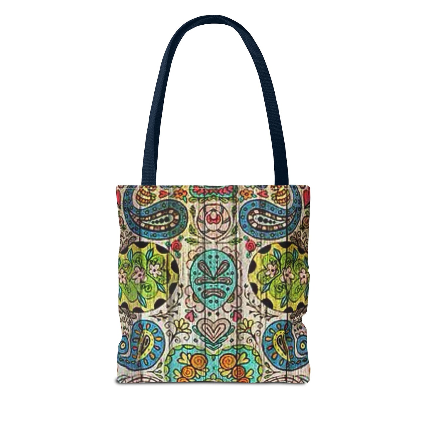 Multi Paisley Green Blue Tan Color BRAND NEW MODERN Tote Bag (AOP)