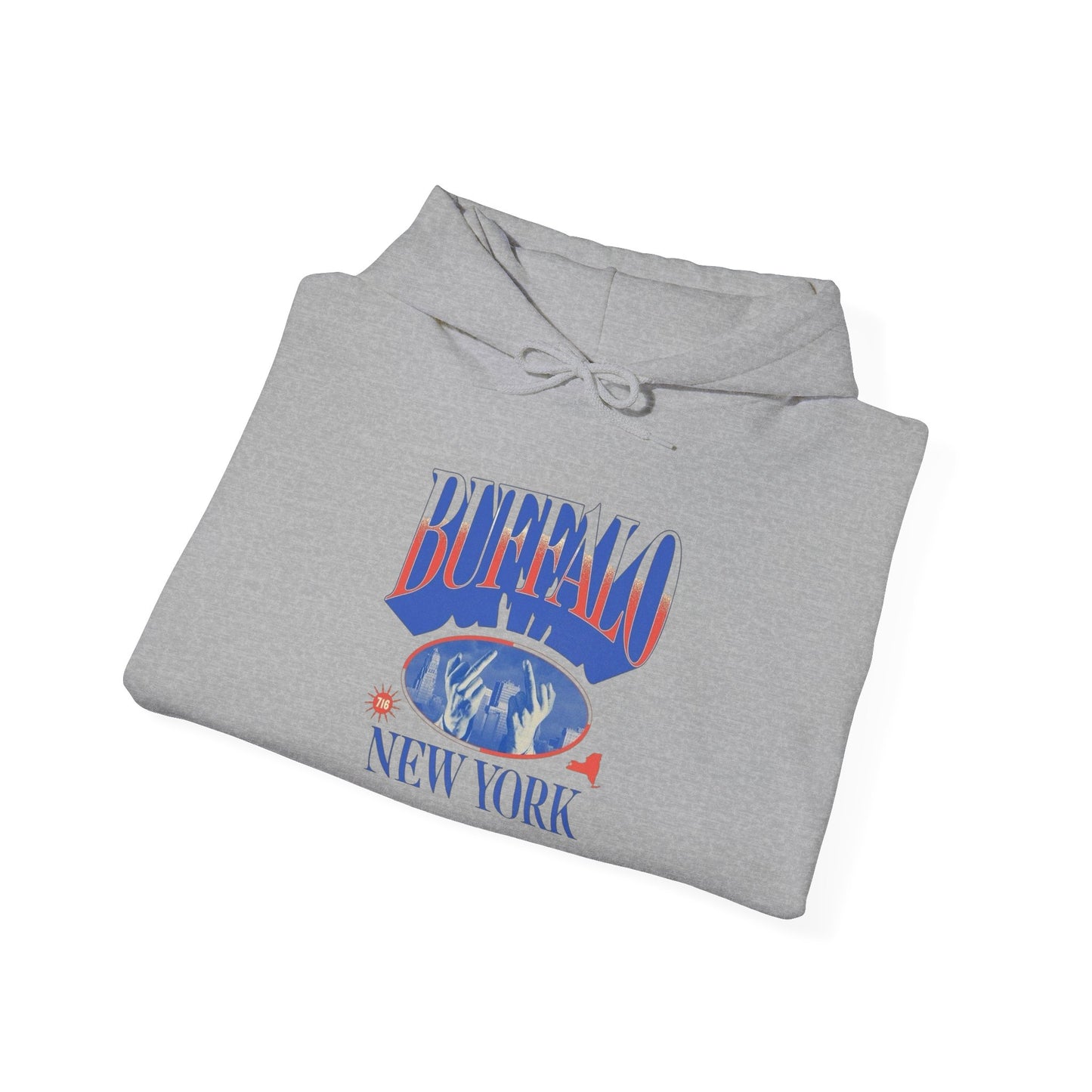 Buffalo New York Football Graphic Hoodie Heavy Blend Sweatshirt NEW