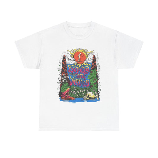 Depend On Nothing Peace Graphic T Shirt NEW Adult Regular Heavy Cotton Tee