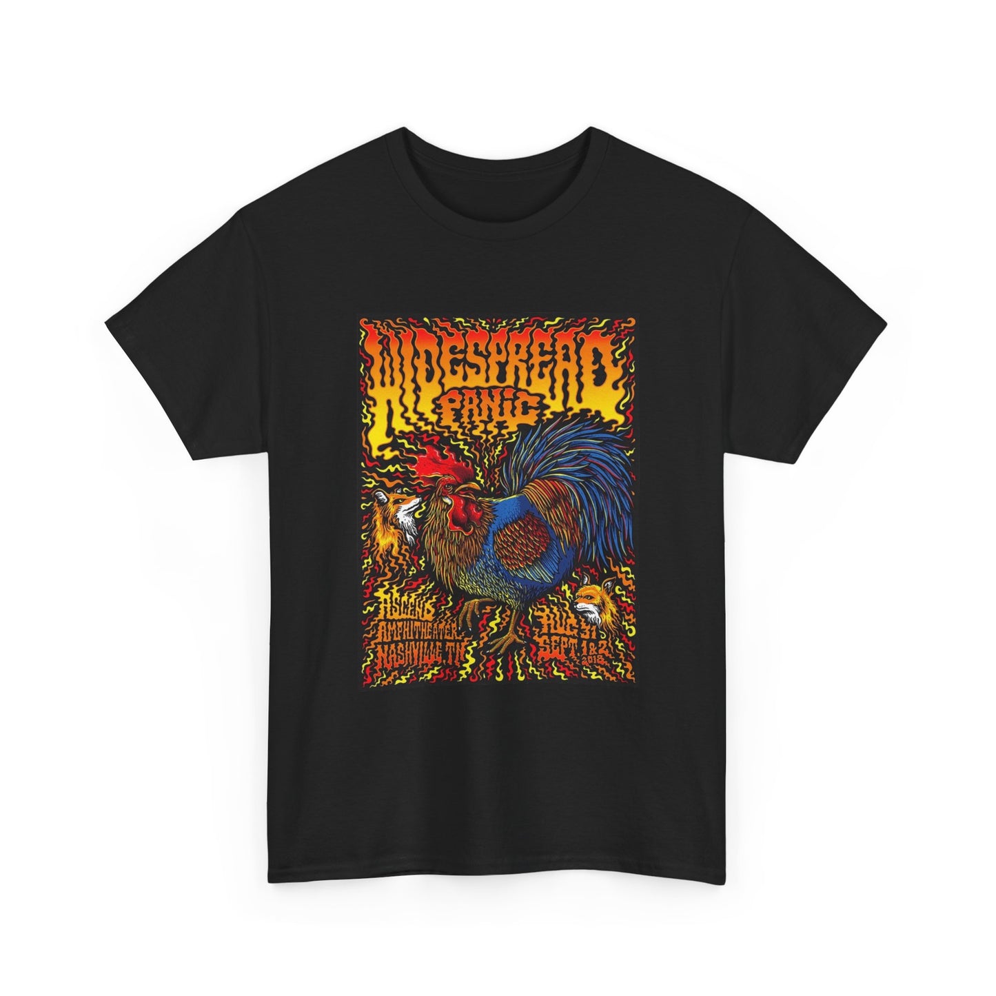 Widespread panic Tshirt Vintage Tour Poster Retro Unisex Heavy Cotton Tee 1