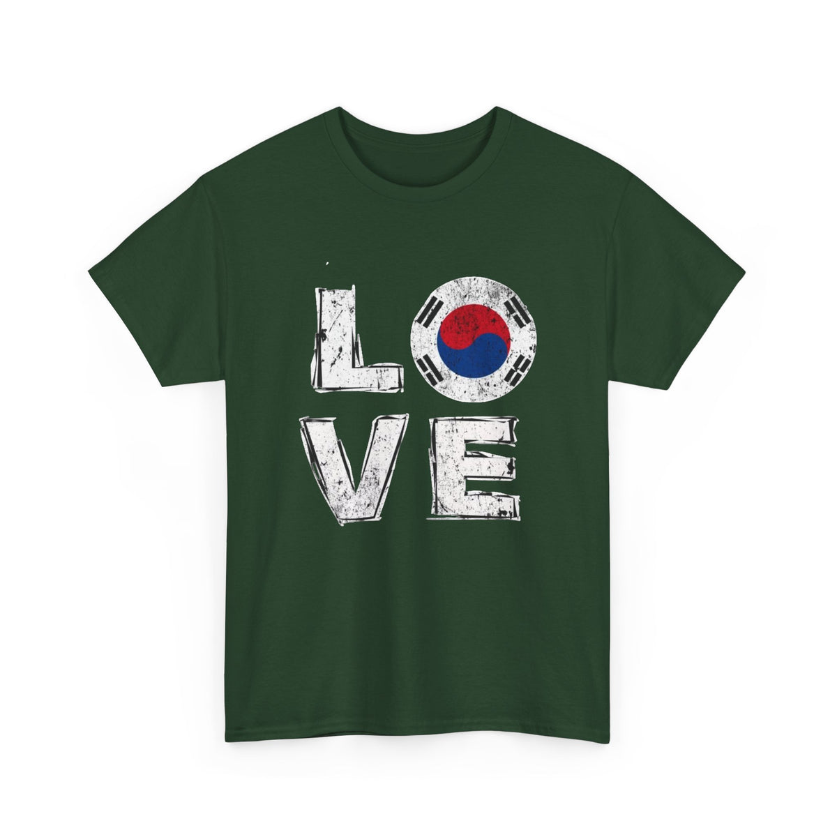Love South Korea Graphic T Shirt Men's Heavy Cotton Tee