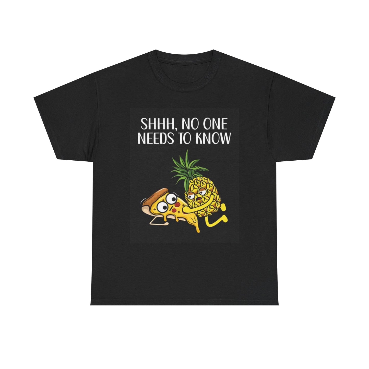 Pineapple And Pizza Graphic T Shirt Funny Jokes Comedy Unisex Heavy Cotton Tee