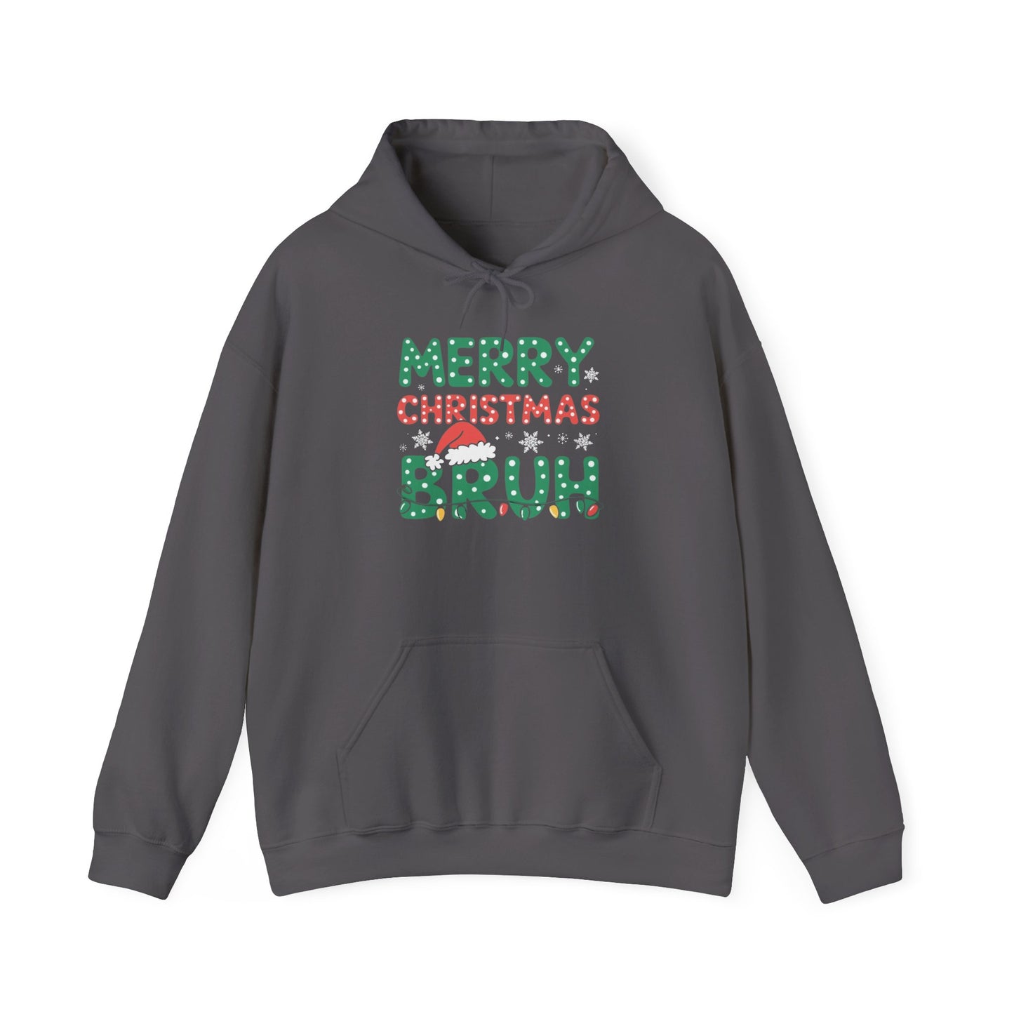 Merry Christmas Bruh Graphic Hoodie Unisex Heavy Blend™ Hooded Sweatshirt