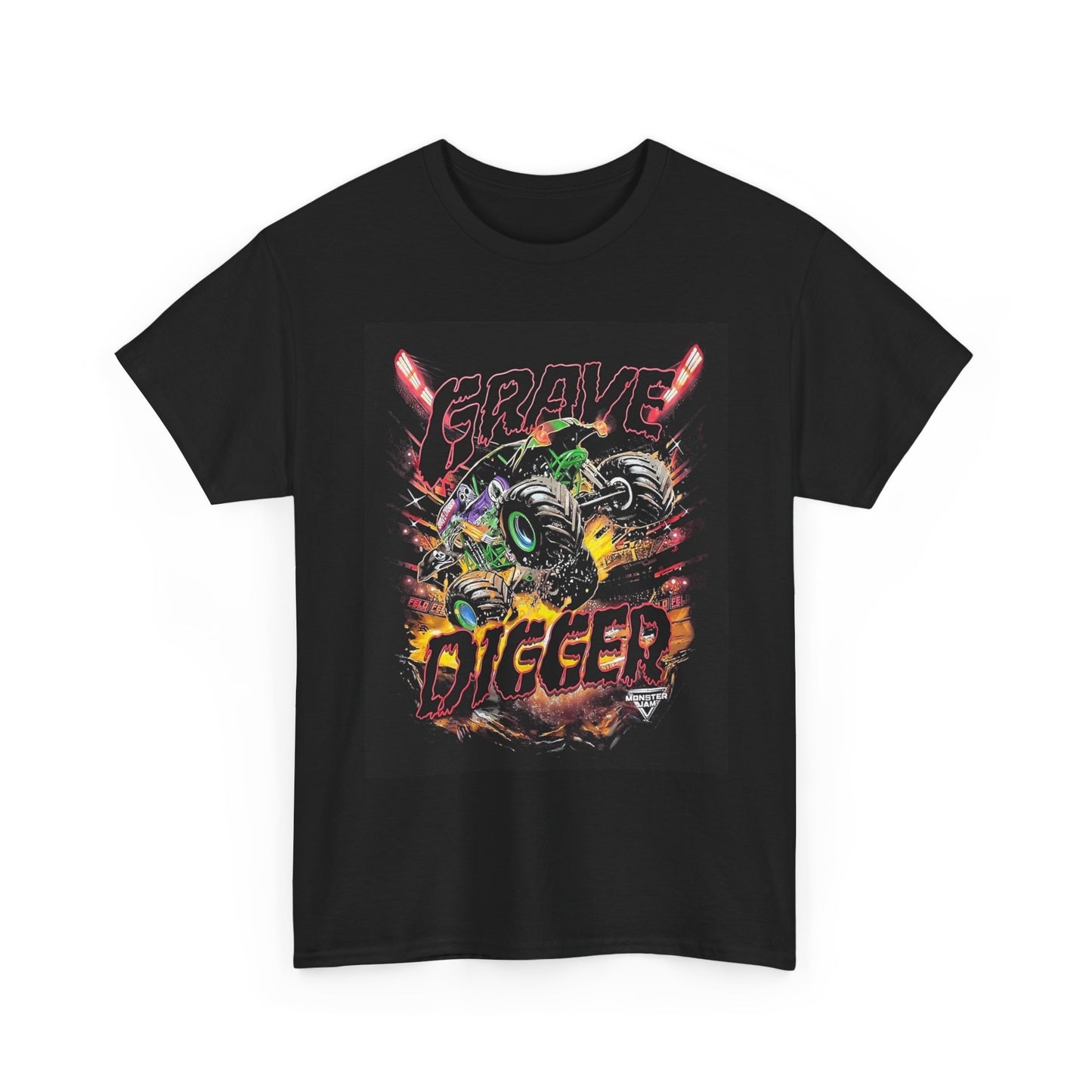 Grave Digger Graphic T Shirt Vintage Monster Truck Retro Unisex Heavy Cotton Tee