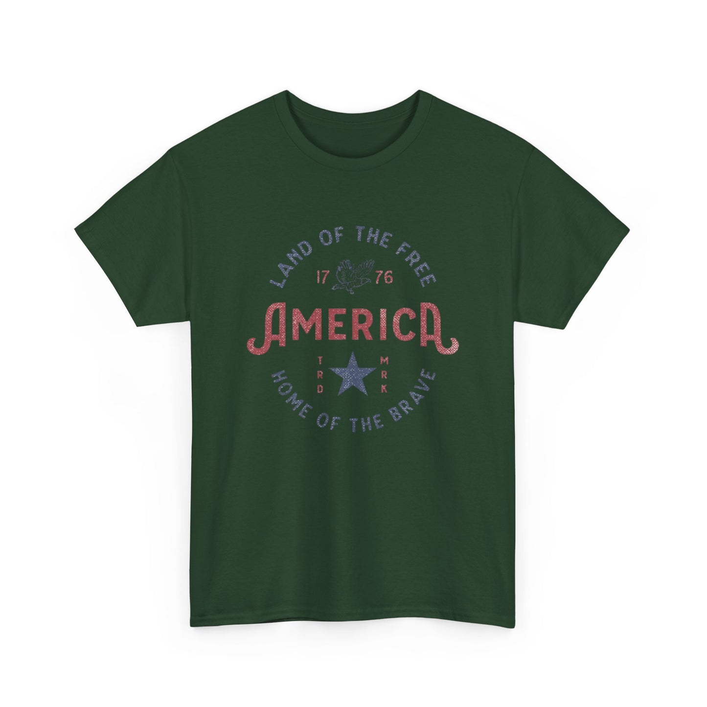 America Land Of The Free Graphic T Shirt Adult New Tee