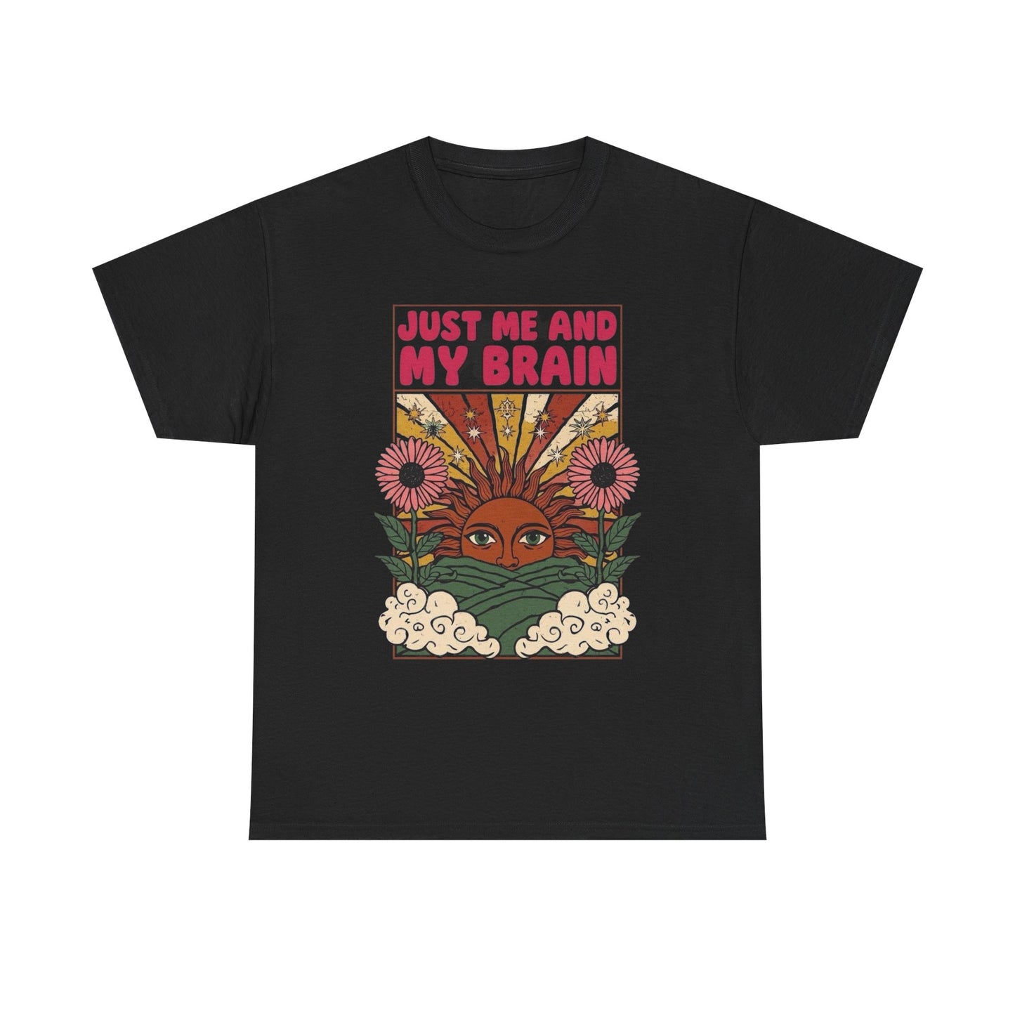Just Me And My Brain Graphic T Shirt NEW ADULT Tee