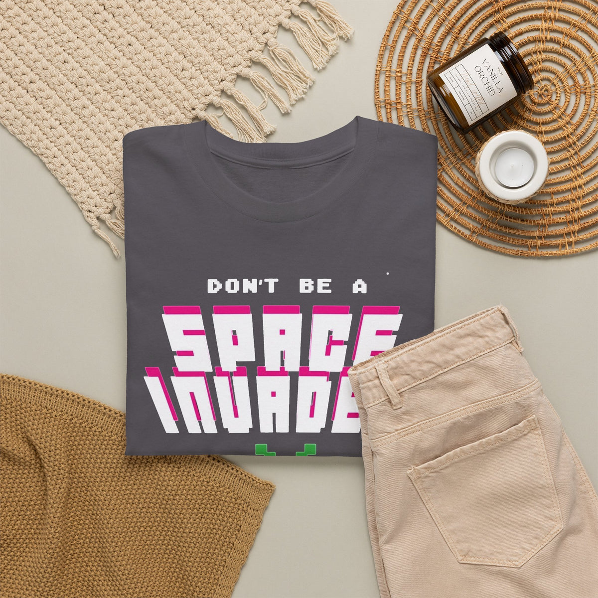 Space Invaders Retro Gaming Alien Graphic T-Shirt Men's Tee