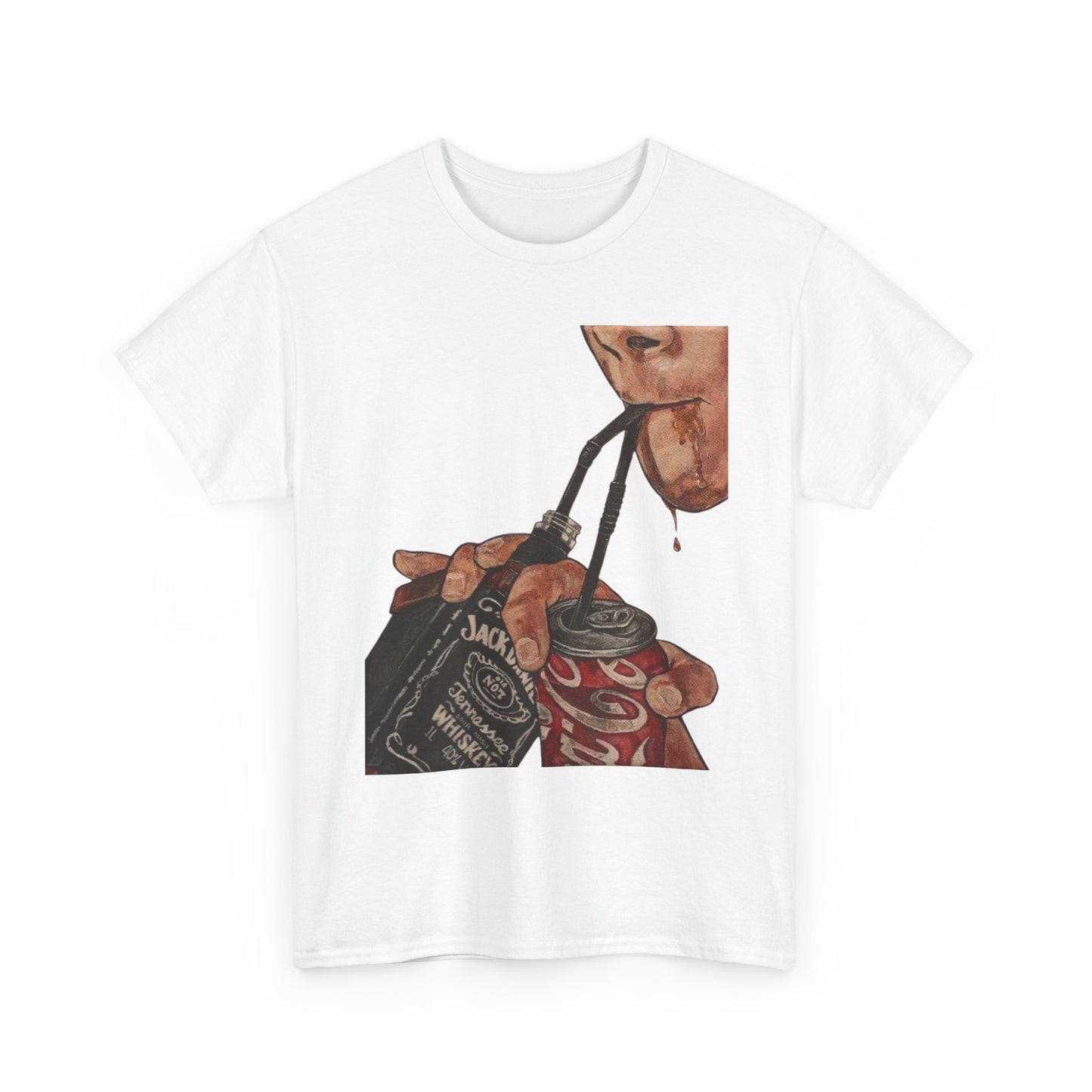 Jack And Coke Graphic Bar Funny T Shirt Unisex Heavy Cotton Tee