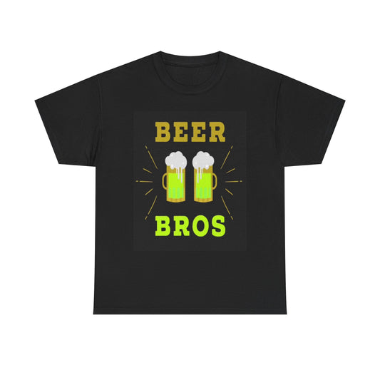 Beer Bros Graphic T Shirt Funny Gift Jokes Hilarious Unisex Heavy Cotton Tee