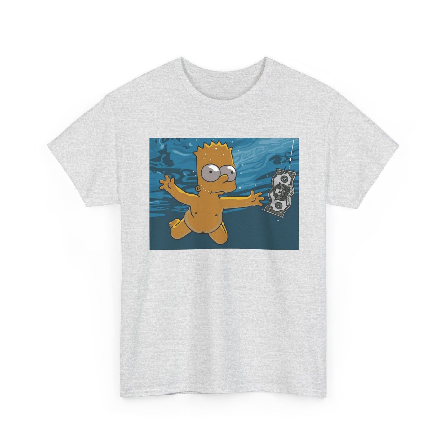 Simpsons T-shirt vintage nirvana retro art funny graphic Unisex Heavy Cotton Tee