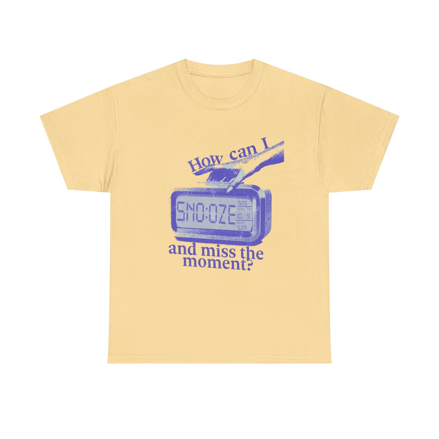 Snooze Button Graphic T Shirt Unisex Heavy Cotton Tee Gift Vintage
